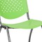 Flash Furniture HERCULES Series 880 lb. Capacity Green Plastic Stack Chair with Titanium Gray Powder Coated Frame, PK5 5-RUT-F01A-GN-GG - alternate 9